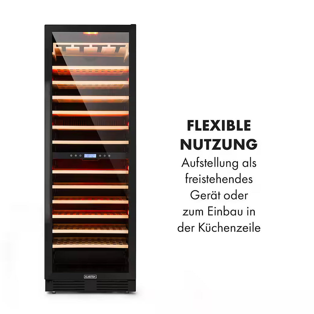KLARSTEIN Vinovilla Grande 165 Built-in Duo Onyx – Weinkühlschrank