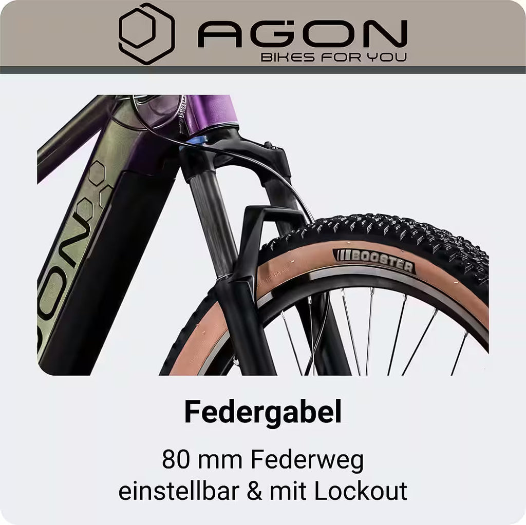 AGON E-Bike Mountainbike Alpha 27,5 Zoll