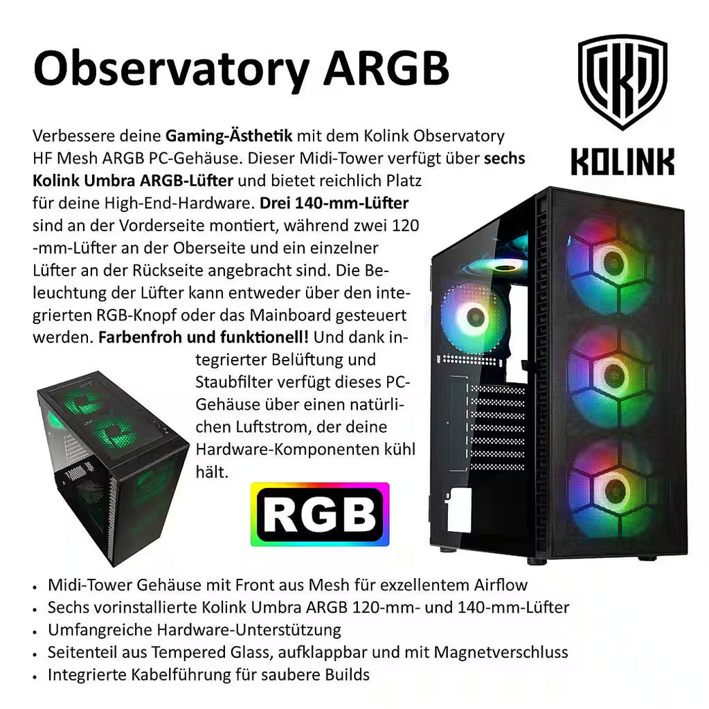 MEINPC AMD Ryzen 7 Set Gaming-PC-Komplettsystem