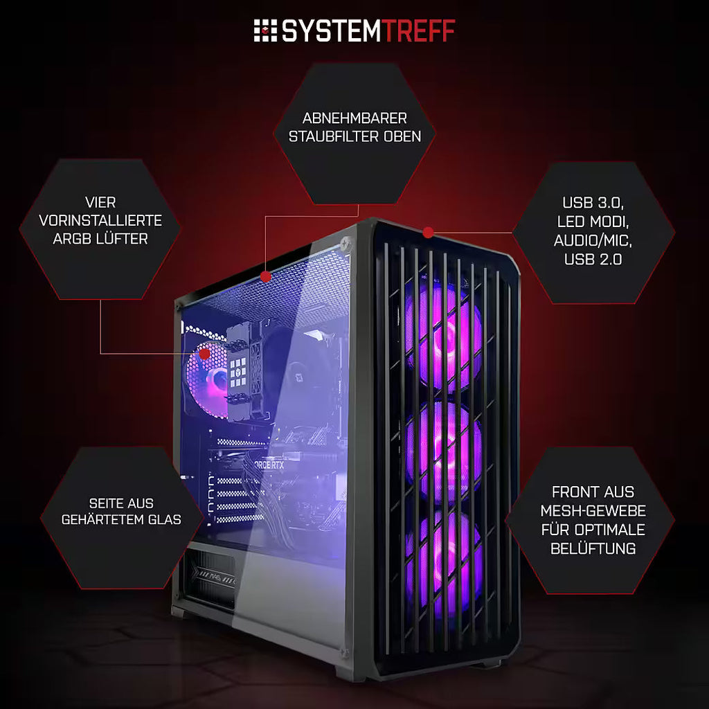 SYSTEMTREFF Basic Gaming-PC-Komplettsystem