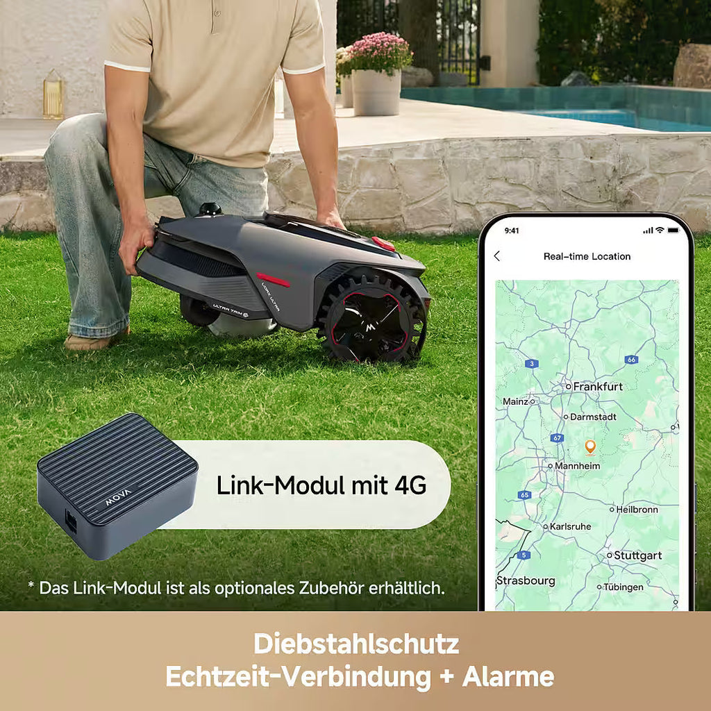 MOVA LiDAX Ultra 800 – Kabelloser Mähroboter mit 3D-LiDAR & AI Vision