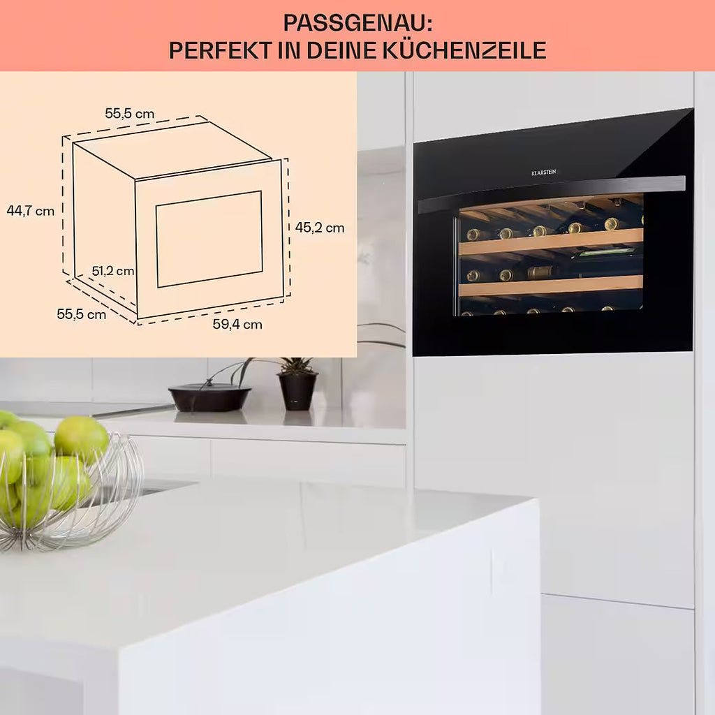 KLARSTEIN Vinsider 24 Built-In Uno – Einbau-Weinkühlschrank