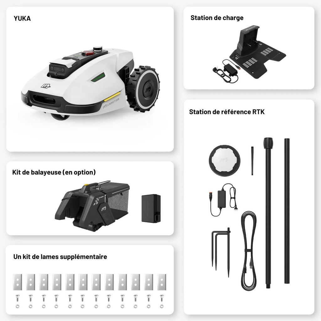MAMMOTION YUKA 3000 + Kehr-Set + zusätzlicher 4,5-Ah-Akku