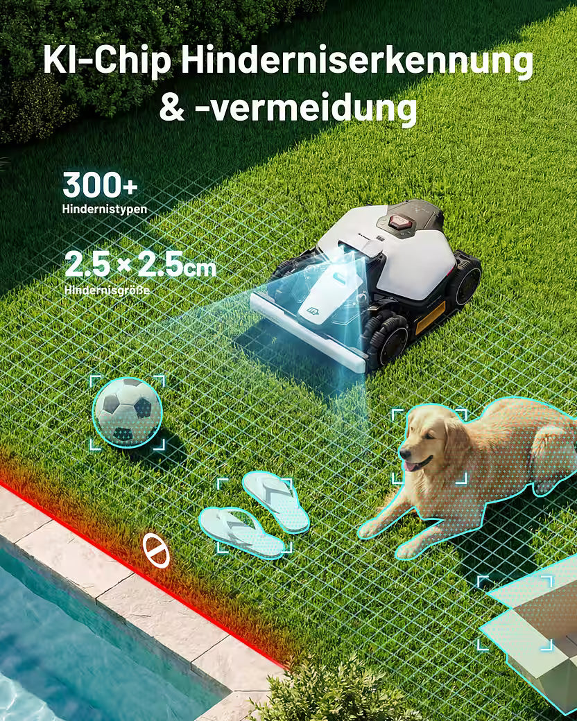 MAMMOTION LUBA Mini 2 AWD 1000 – Rasenroboter ohne Begrenzungskabel