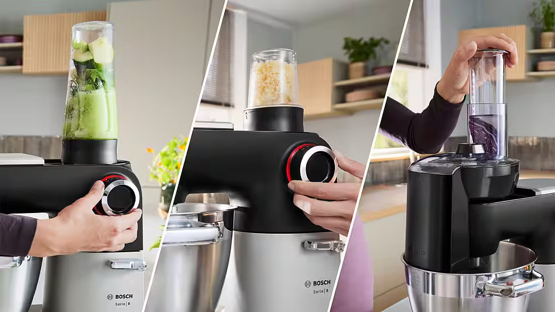 BOSCH Serie 8 MUMS8ZS22 Hochleistungs-Küchenmaschine mit 1.800-Watt-Motor und integrierter Waage