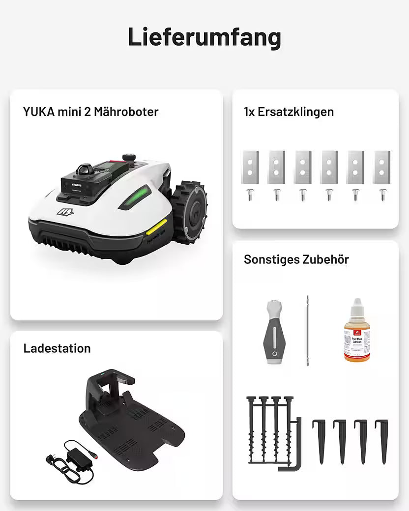 MAMMOTION YUKA Mini 2 1000 – Robot tondeuse sans fil périphérique