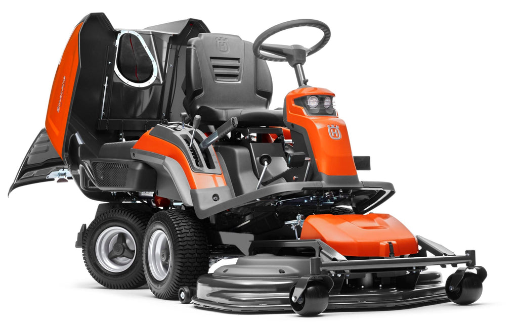 Husqvarna Rider RC 320Ts AWD 4×4 – Tondeuse frontale avec plateau de coupe de 112 cm