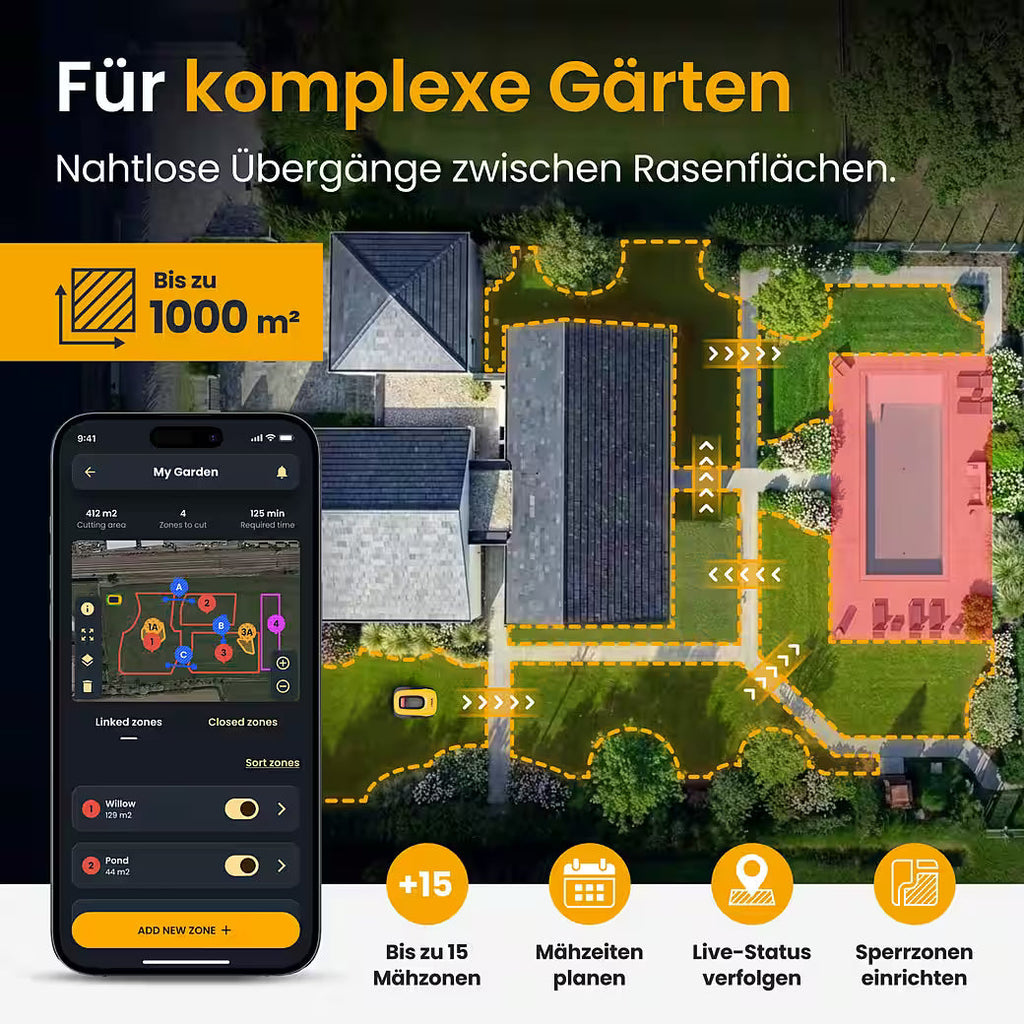 STIGA A 10v – Kabelloser Mähroboter für bis zu 1.000 m²