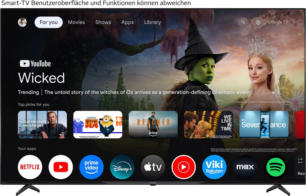SHARP 4T-C70HLx 70 Zoll 4K Ultra HD LED Google TV