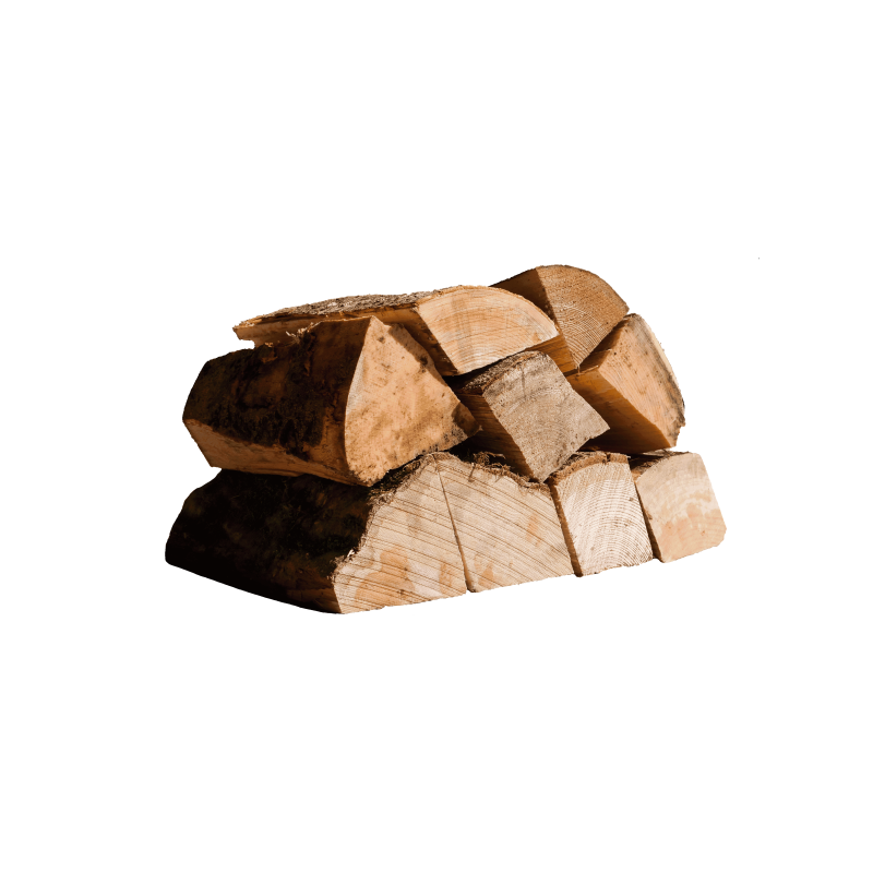 Bûches de bois de chauffage fraîchement coupées – Bois vert (Stères) – Non séchées au four