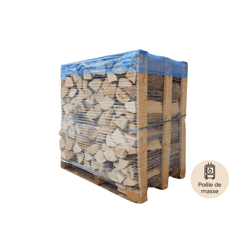 1-Stere Pallet of 33 cm Firewood – Specially for Masonry Heaters – Kiln-Dried – Ready to Use – Softwood & Hardwood