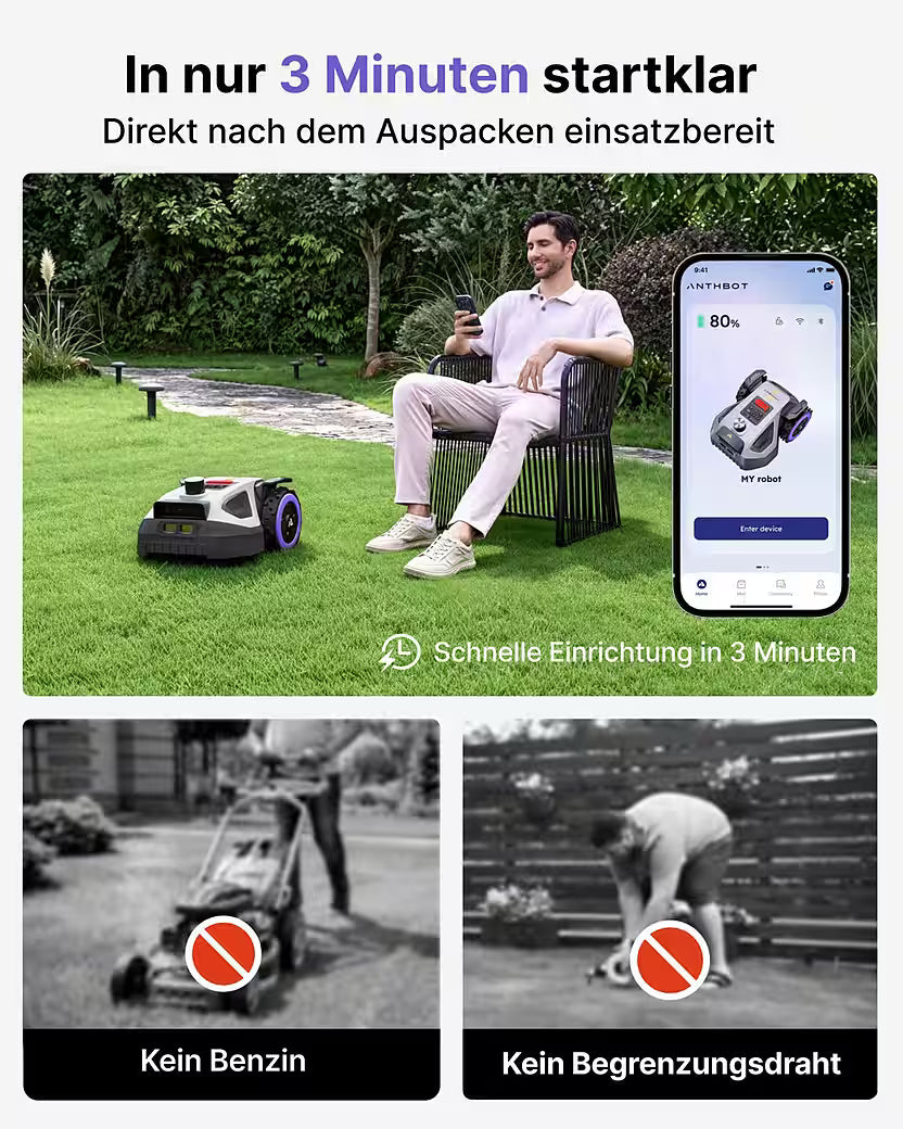 ANTHBOT M9 PRO Set mit Garage Pro & RTK-Booster