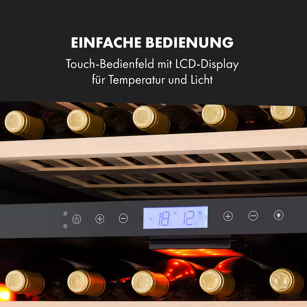 KLARSTEIN Vinovilla Grande 165 Built-in Duo Onyx – Weinkühlschrank