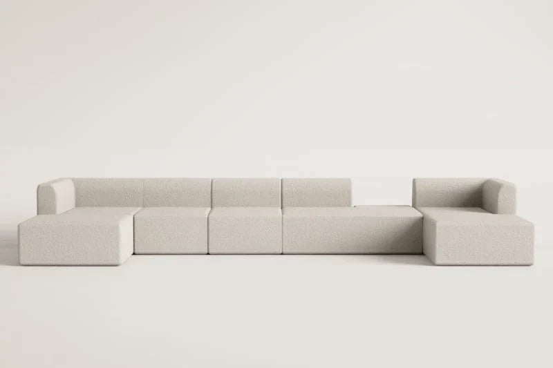 Fogler vierteiliges modulares Sofa mit Récamiere und Ottomane