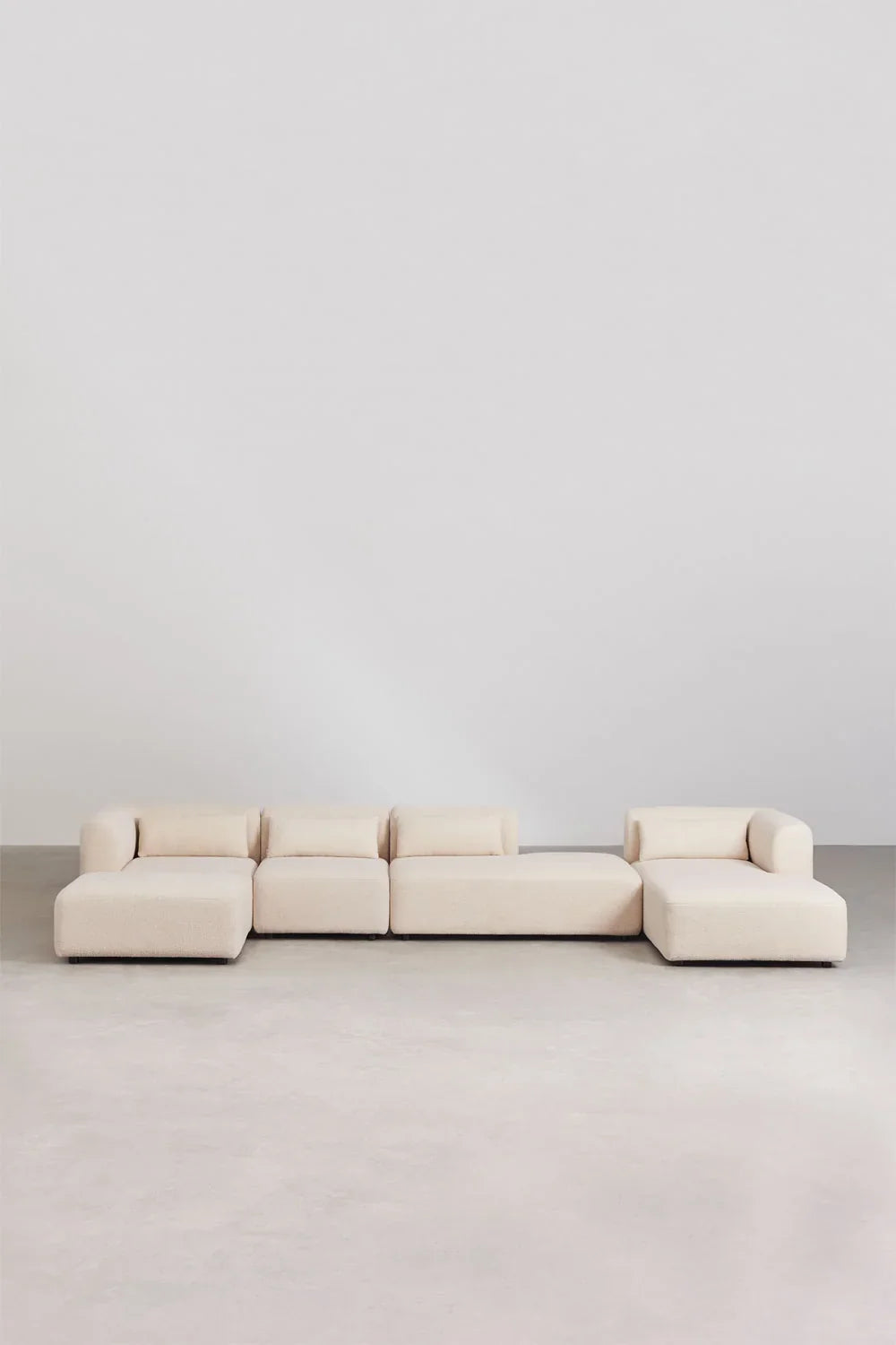 Fogler vierteiliges modulares Sofa mit Récamiere und Ottomane