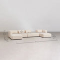 Fogler vierteiliges modulares Sofa mit Récamiere und Ottomane