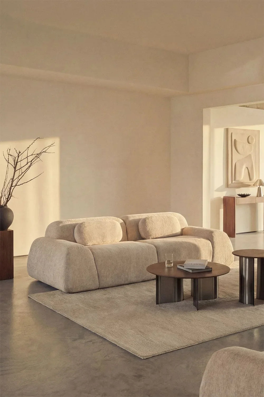 Merida Modulares Chenille-Sofa, 2-teilig
