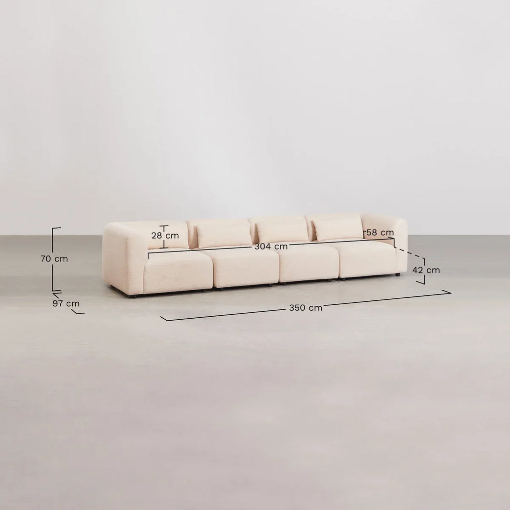 Fogler 4-teiliges Modulsofa
