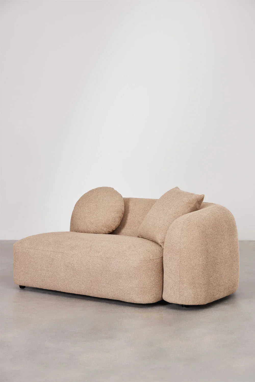 Canapé modulable 4 places Coco en chenille avec méridienne gauche