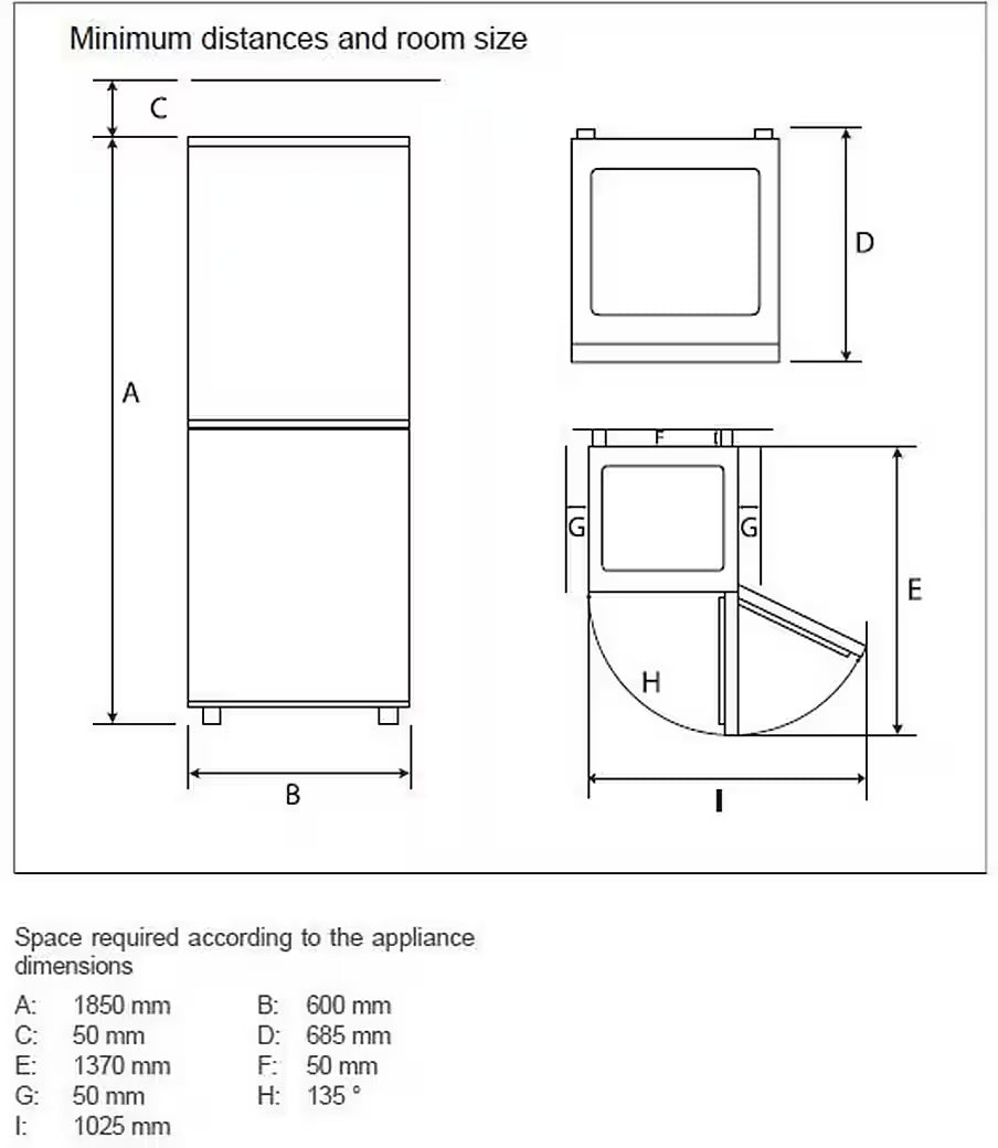 Hanseatic HKGK18560CNFDI – Kühl-/Gefrierkombination