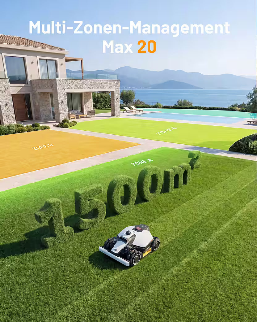 MAMMOTION LUBA Mini 2 AWD 1500 – Robot tondeuse sans fil périphérique