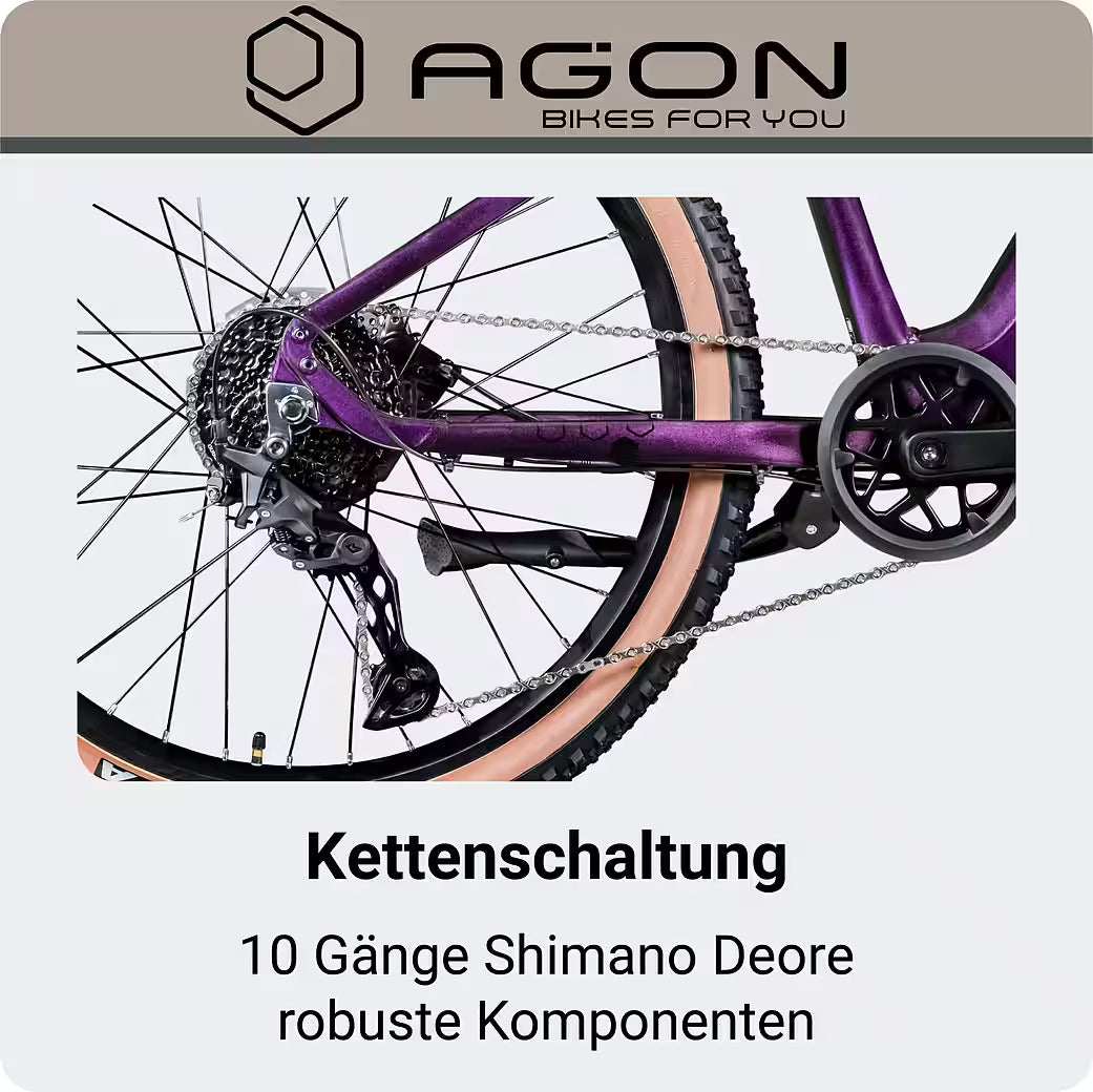 AGON E-Bike Mountainbike Alpha 27,5 Zoll
