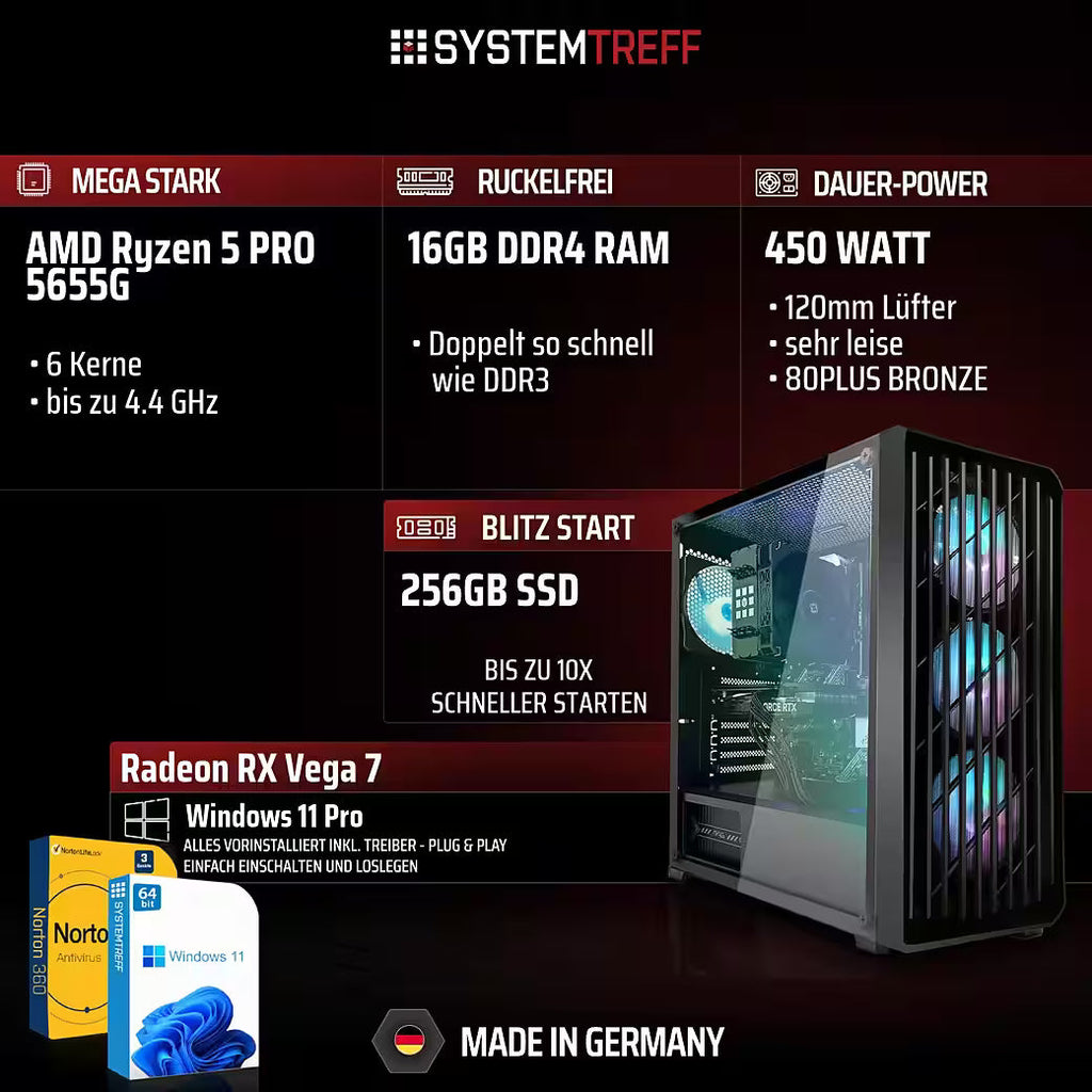 SYSTEMTREFF Basic Gaming-PC-Komplettsystem
