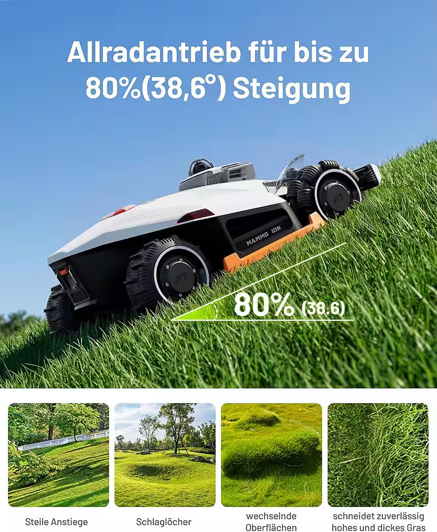 MAMMOTION Robot tondeuse LUBA 3 AWD 3000 avec garage