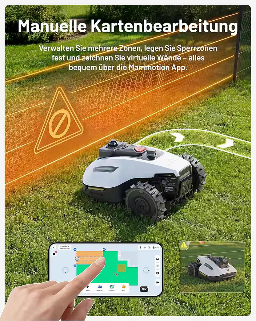 MAMMOTION YUKA Mini 2 1000 – Robot tondeuse sans fil périphérique