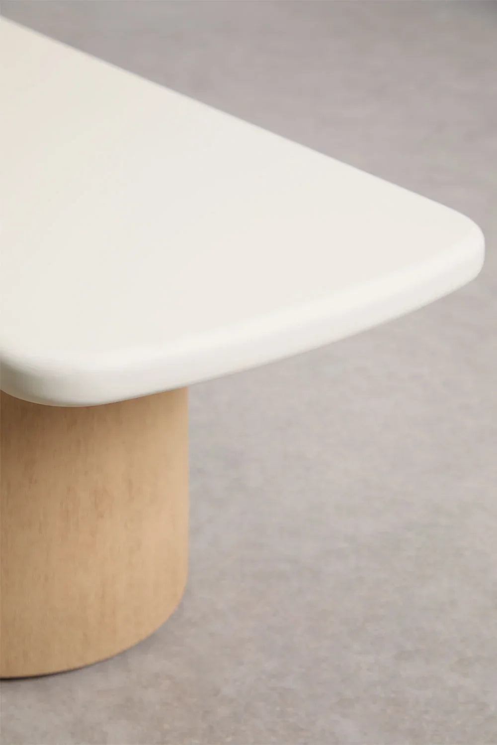 Ensemble de table de jardin rectangulaire Sharpay 230x110 cm avec 2 bancs de jardin en ciment et bois d'acacia