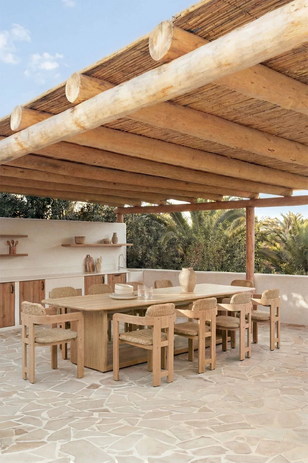 Siena rechteckiger Gartentisch 265x120 cm aus Akazienholz